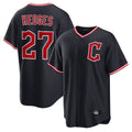 Seanshop C.Guardians #27 Austin Hedges Player Navy Game Home Stitched Jerseys