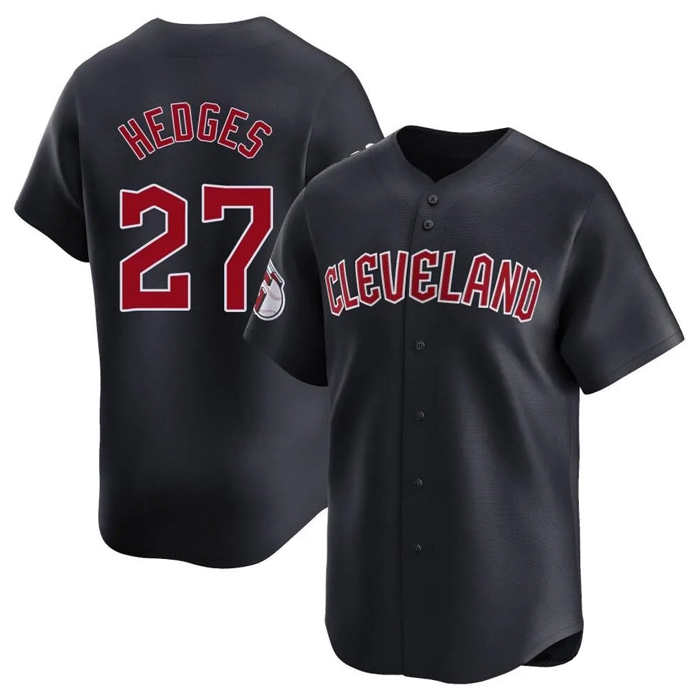 Seanshop C.Guardians #27 Austin Hedges Player Navy Limited Home Game Stitched Jerseys