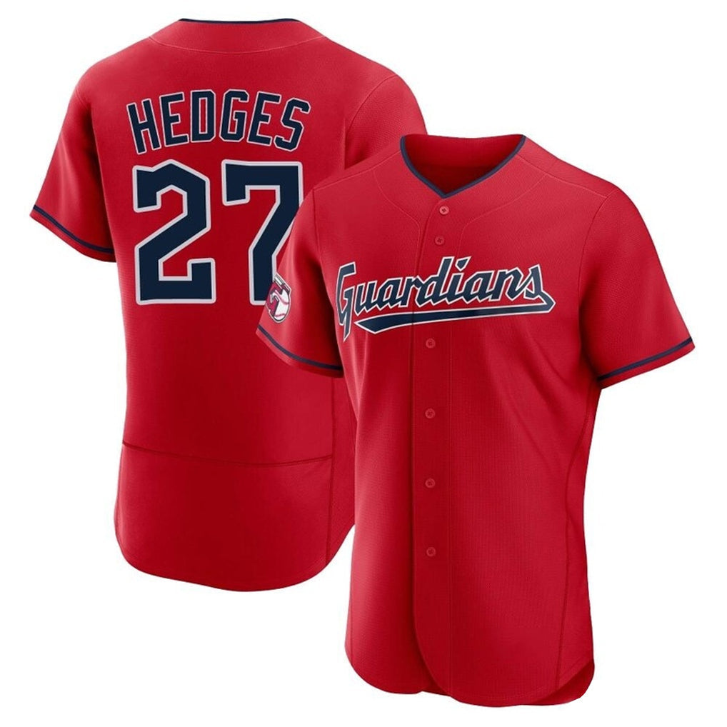 Seanshop C.Guardians #27 Austin Hedges Player Red Limited Elite Home Stitched Jerseys