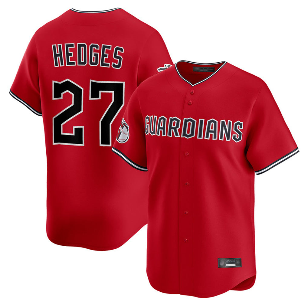 Seanshop C.Guardians #27 Austin Hedges Player Red Limited Home Stitched Jerseys