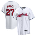 Seanshop C.Guardians #27 Austin Hedges Player White Home Game Stitched Jerseys