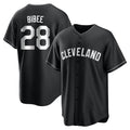 Seanshop C.Guardians #28 Tanner Bibee Player Black Home Game Stitched Jerseys