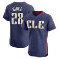 Seanshop C.Guardians #28 Tanner Bibee Player Navy City Connect Limited Elite Home Stitched Jerseys
