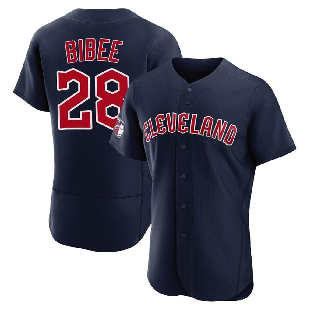 Seanshop C.Guardians #28 Tanner Bibee Player Navy Limited Elite Home Stitched Jerseys