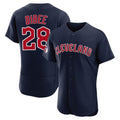 Seanshop C.Guardians #28 Tanner Bibee Player Navy Limited Elite Home Stitched Jerseys