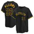 Seanshop C.Guardians #32 Gavin Williams Player Black Snake Skin City Home Game Stitched Jerseys