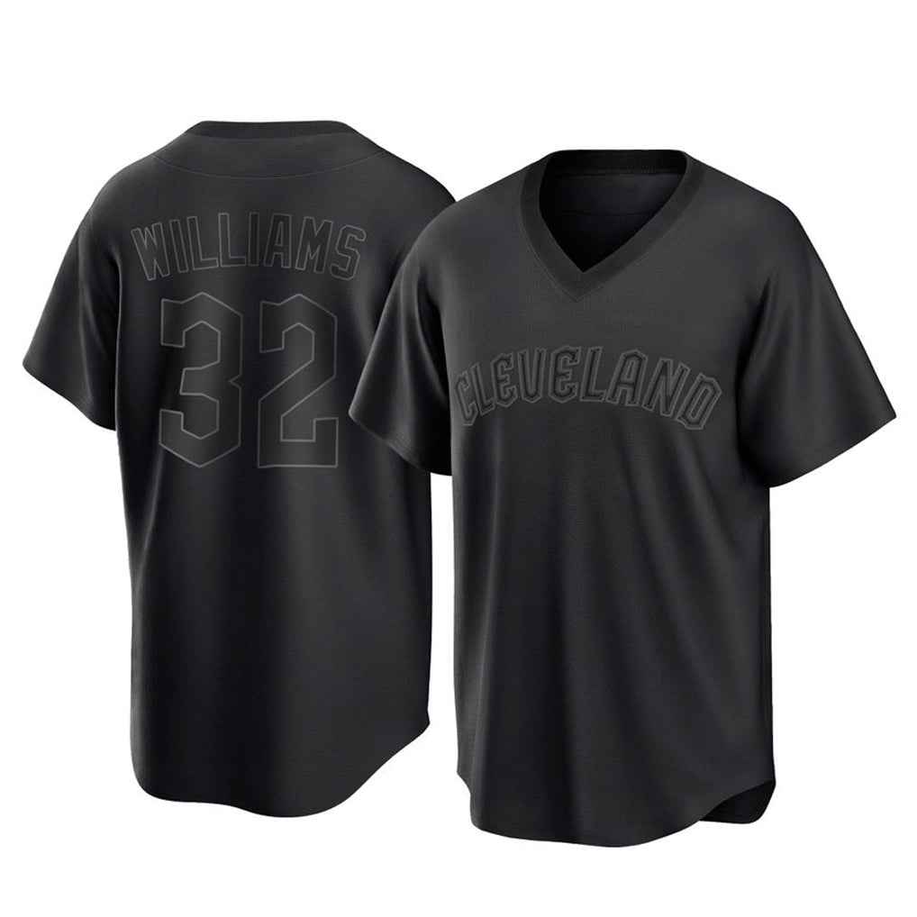 Seanshop C.Guardians #32 Gavin Williams Player Black T-shirt Home Game Stitched Jerseys