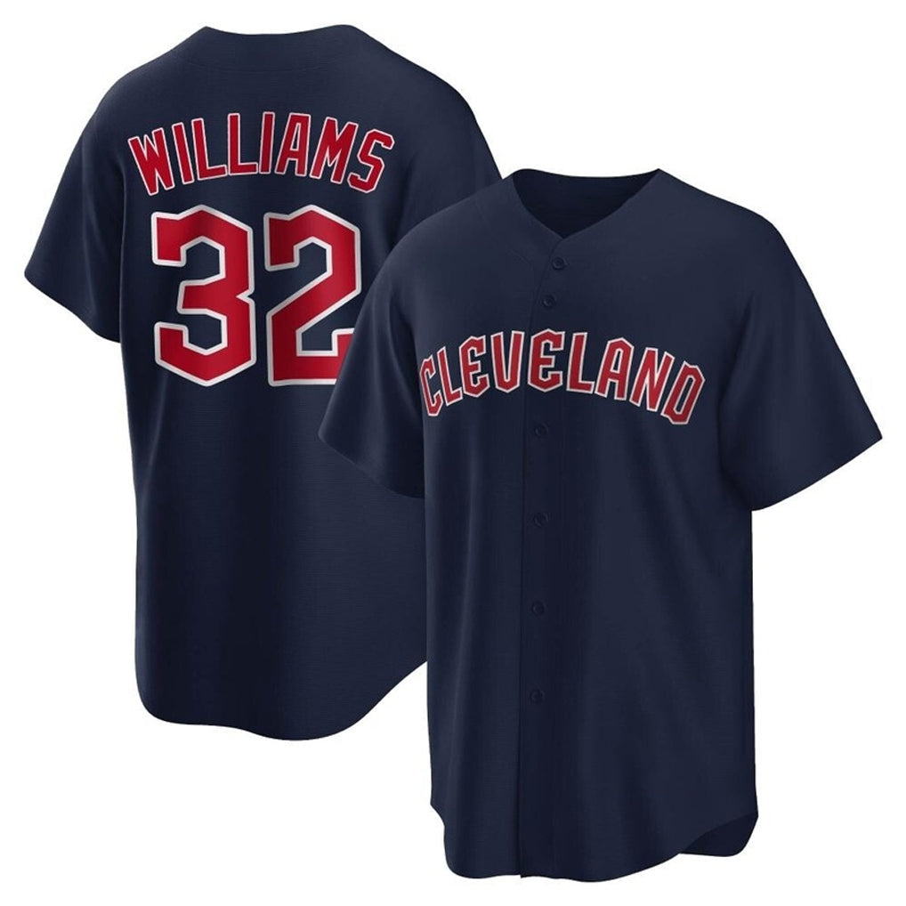 Seanshop C.Guardians #32 Gavin Williams Player Navy Game Home Stitched Jerseys