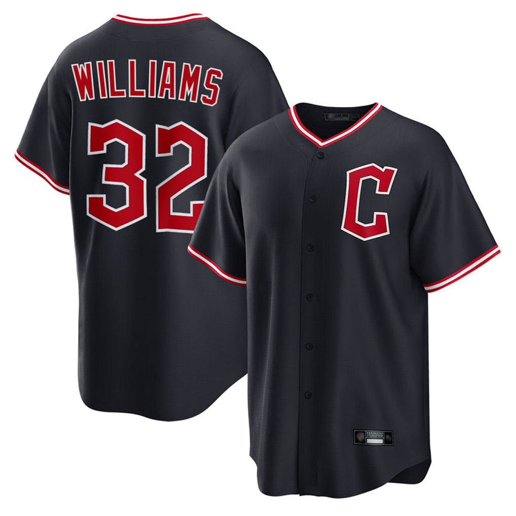 Seanshop C.Guardians #32 Gavin Williams Player Navy Home Game Stitched Jerseys