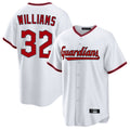 Seanshop C.Guardians #32 Gavin Williams Player White Game Home Stitched Jerseys