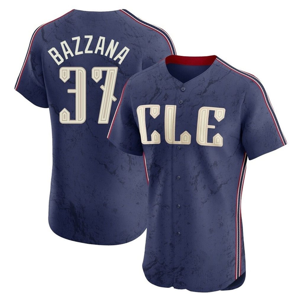 Seanshop C.Guardians #37 Travis Bazzana Player Navy City Connect Limited Elite Home Stitched Jerseys