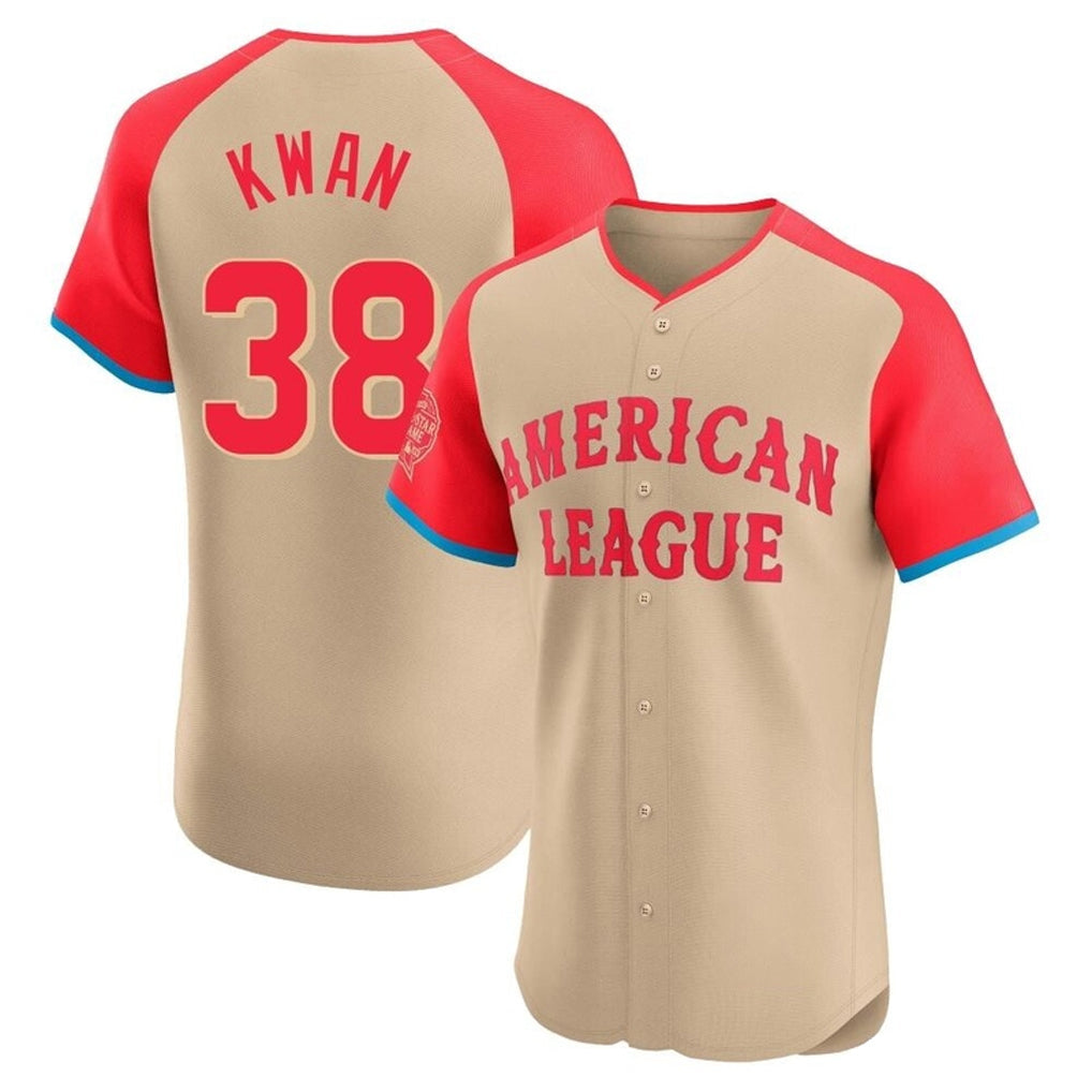Seanshop C.Guardians #38 Steven Kwan Player Cream American League All-Star Limited Elite Home Stitched Jerseys