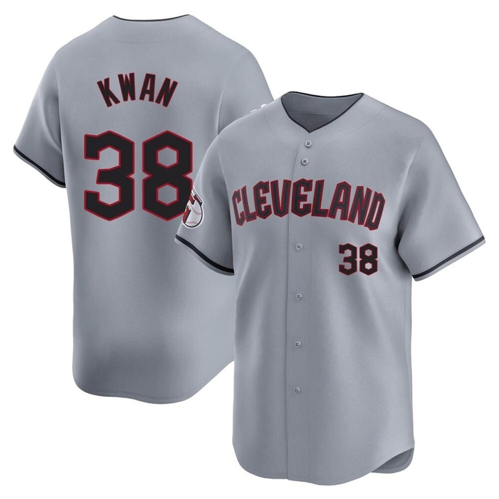 Seanshop C.Guardians #38 Steven Kwan Player Gray Road Limited Home Stitched Jerseys