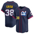 Seanshop C.Guardians #38 Steven Kwan Player Navy American League All-Star Edition Limited Home Stitched Jerseys
