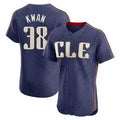 Seanshop C.Guardians #38 Steven Kwan Player Navy City Connect Limited Elite Home Stitched Jerseys