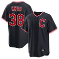 Seanshop C.Guardians #38 Steven Kwan Player Navy Home Game Stitched Jerseys