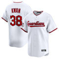 Seanshop C.Guardians #38 Steven Kwan Player White Limited Home Game Stitched Jerseys