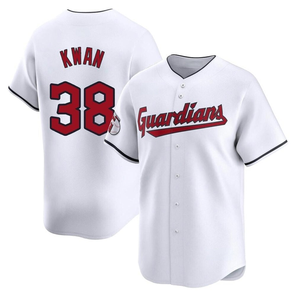 Seanshop C.Guardians #38 Steven Kwan Player White Limited Home Stitched Jerseys