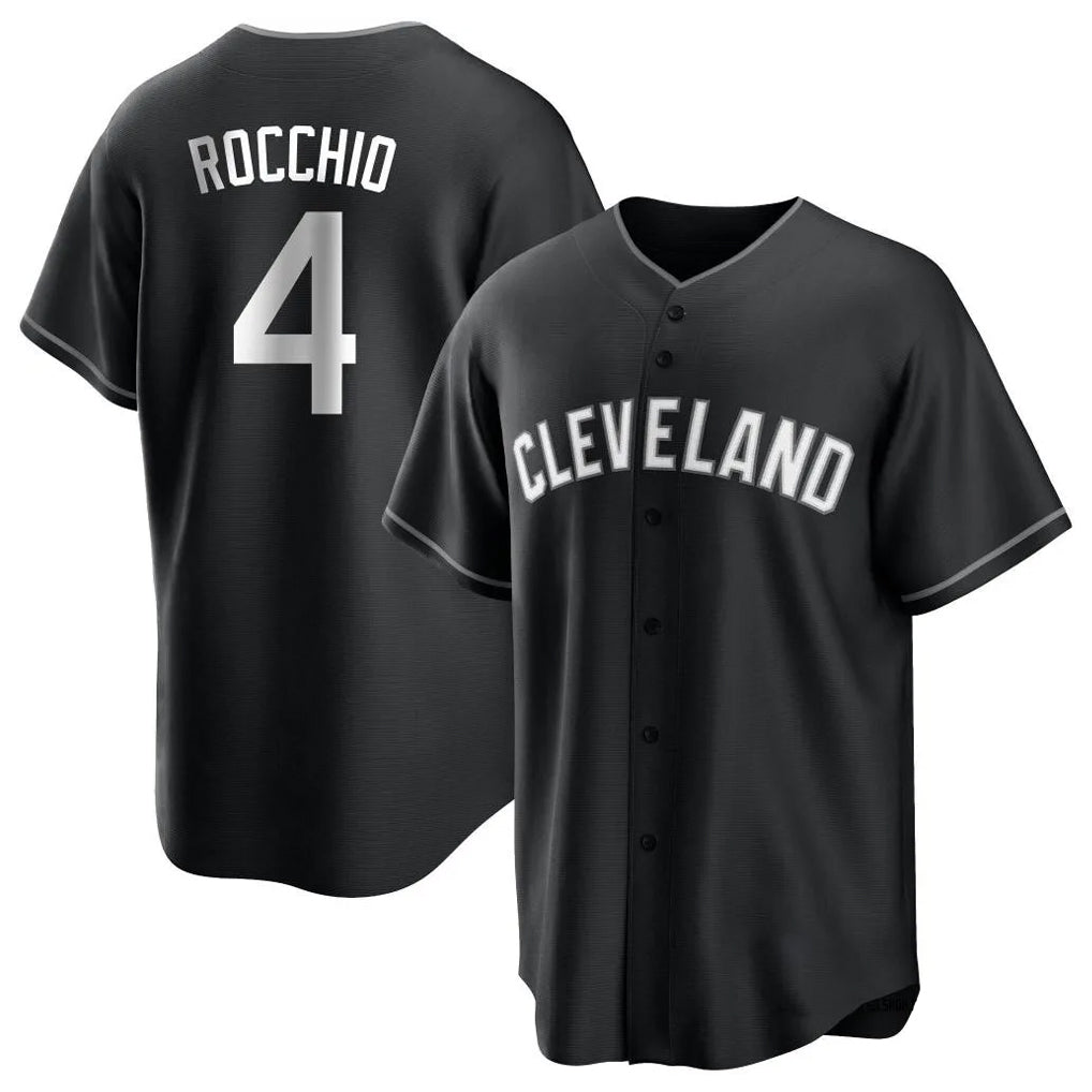 Seanshop C.Guardians #4 Brayan Rocchio Player Black Home Game Stitched Jerseys