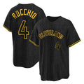 Seanshop C.Guardians #4 Brayan Rocchio Player Black Snake Skin City Home Game Stitched Jerseys
