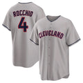 Seanshop C.Guardians #4 Brayan Rocchio Player Gray Game Home Stitched Jerseys