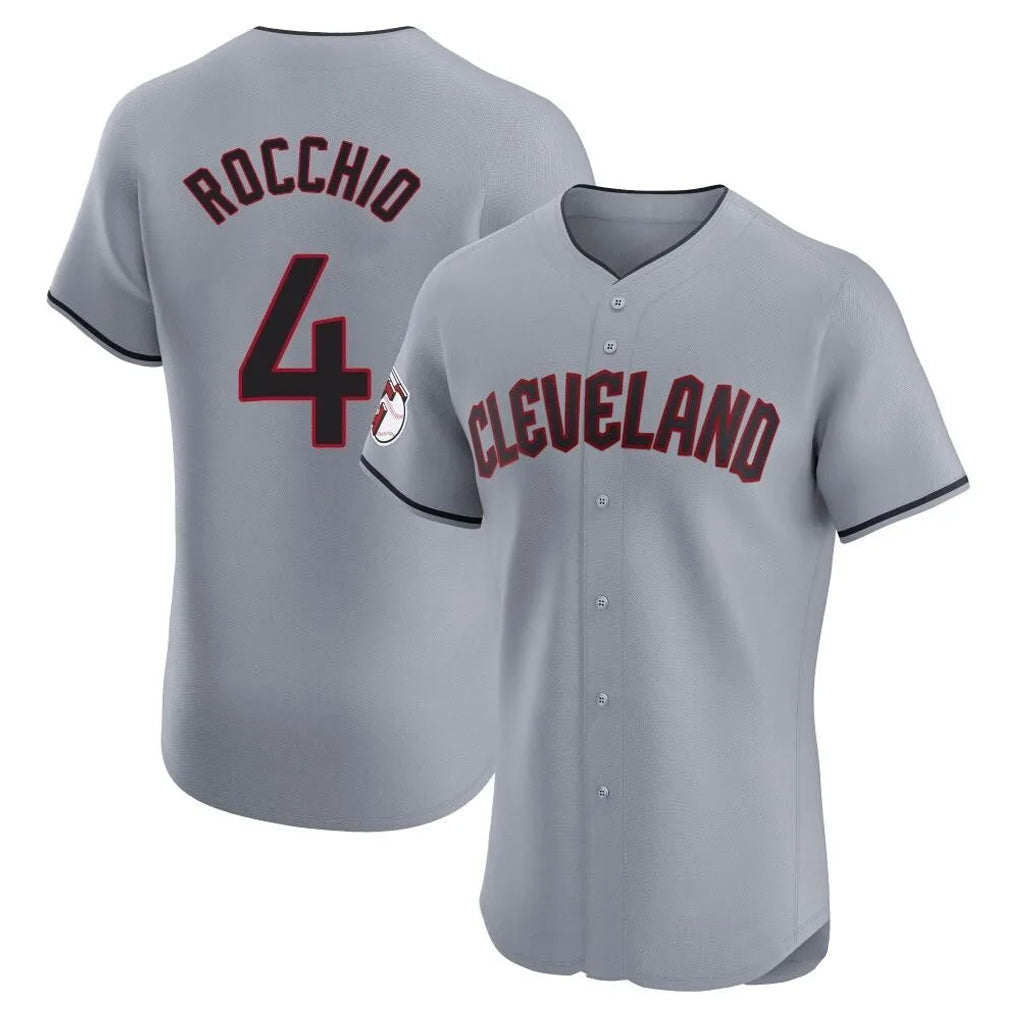 Seanshop C.Guardians #4 Brayan Rocchio Player Gray Road Limited Elite Home Stitched Jerseys