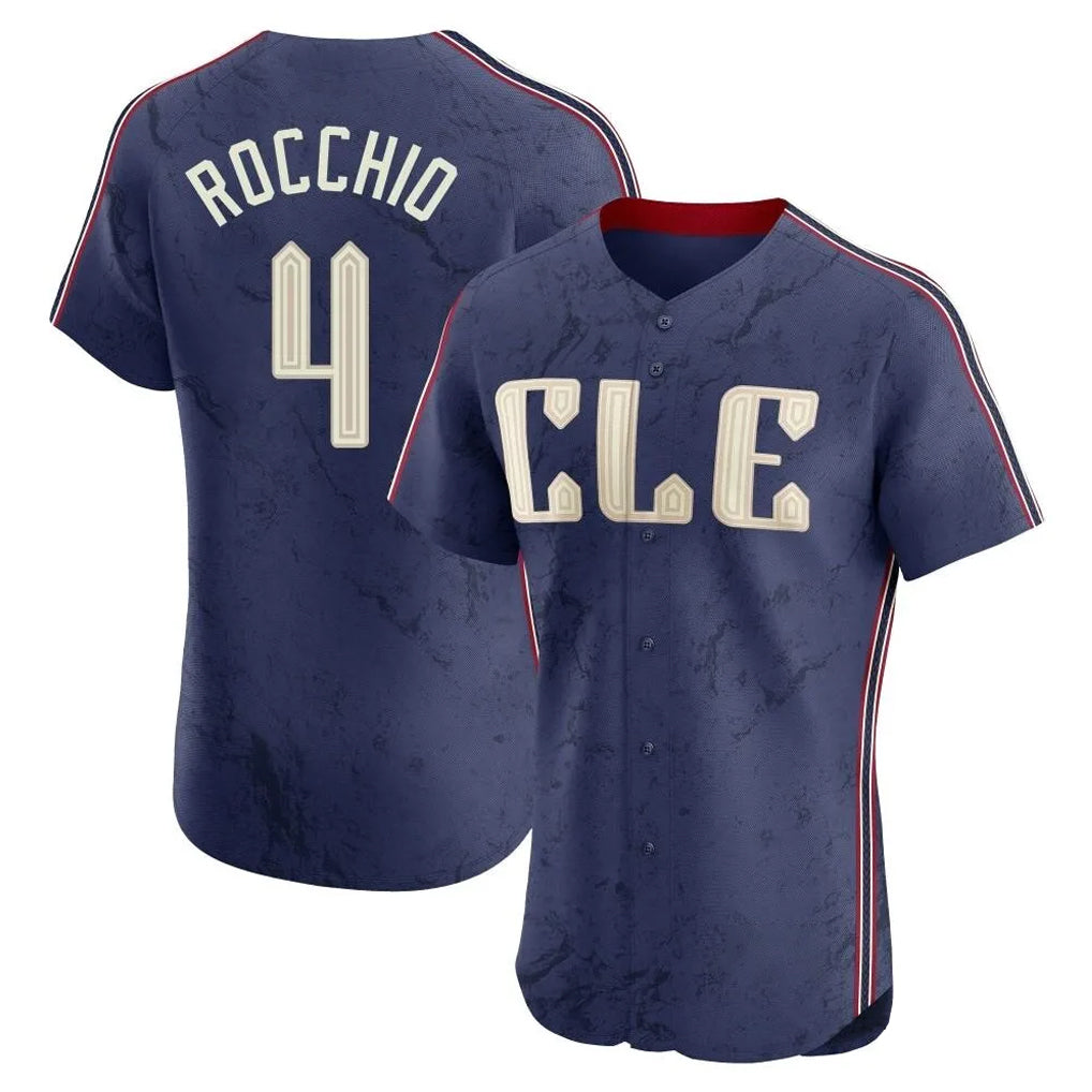 Seanshop C.Guardians #4 Brayan Rocchio Player Navy City Connect Limited Elite Home Stitched Jerseys