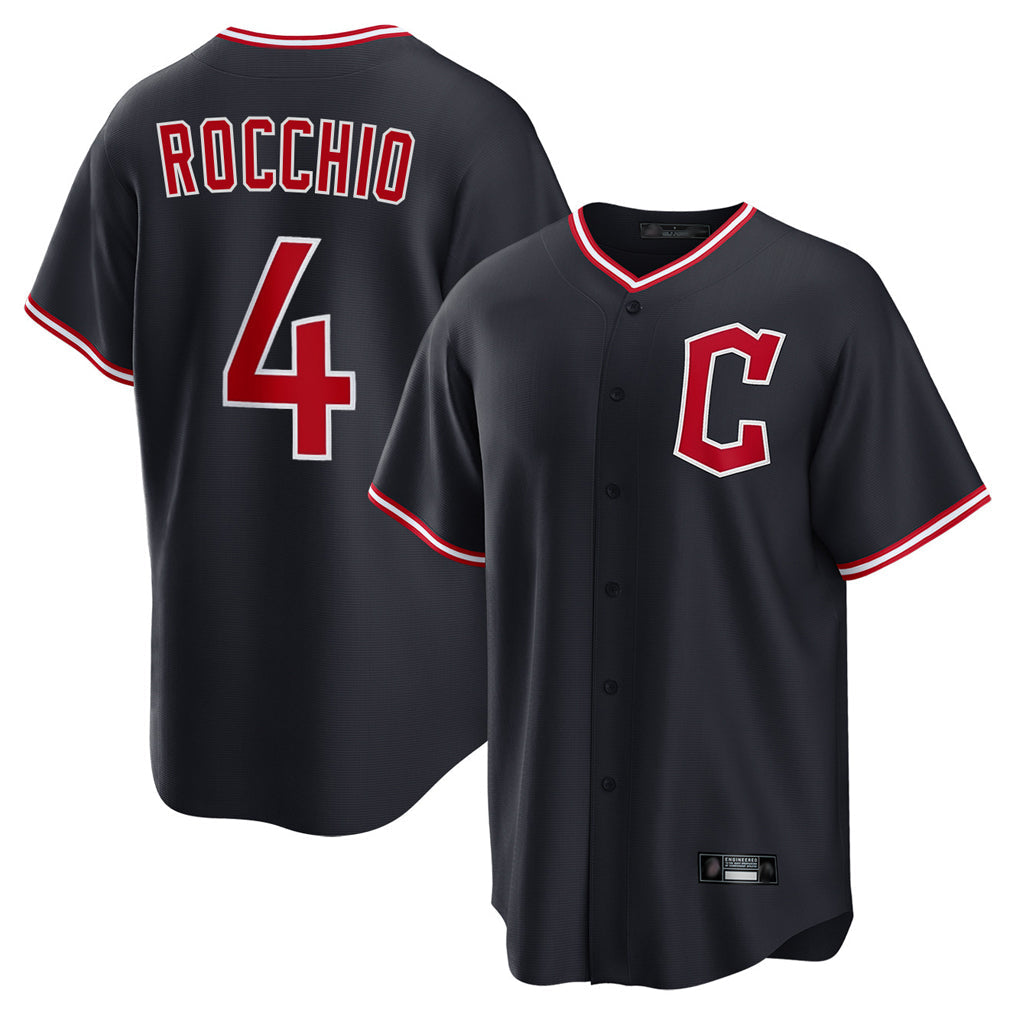 Seanshop C.Guardians #4 Brayan Rocchio Player Navy Home Game Stitched Jerseys