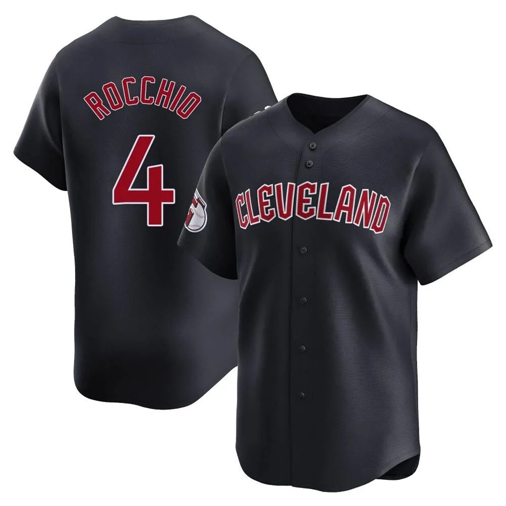 Seanshop C.Guardians #4 Brayan Rocchio Player Navy Limited Home Game Stitched Jerseys