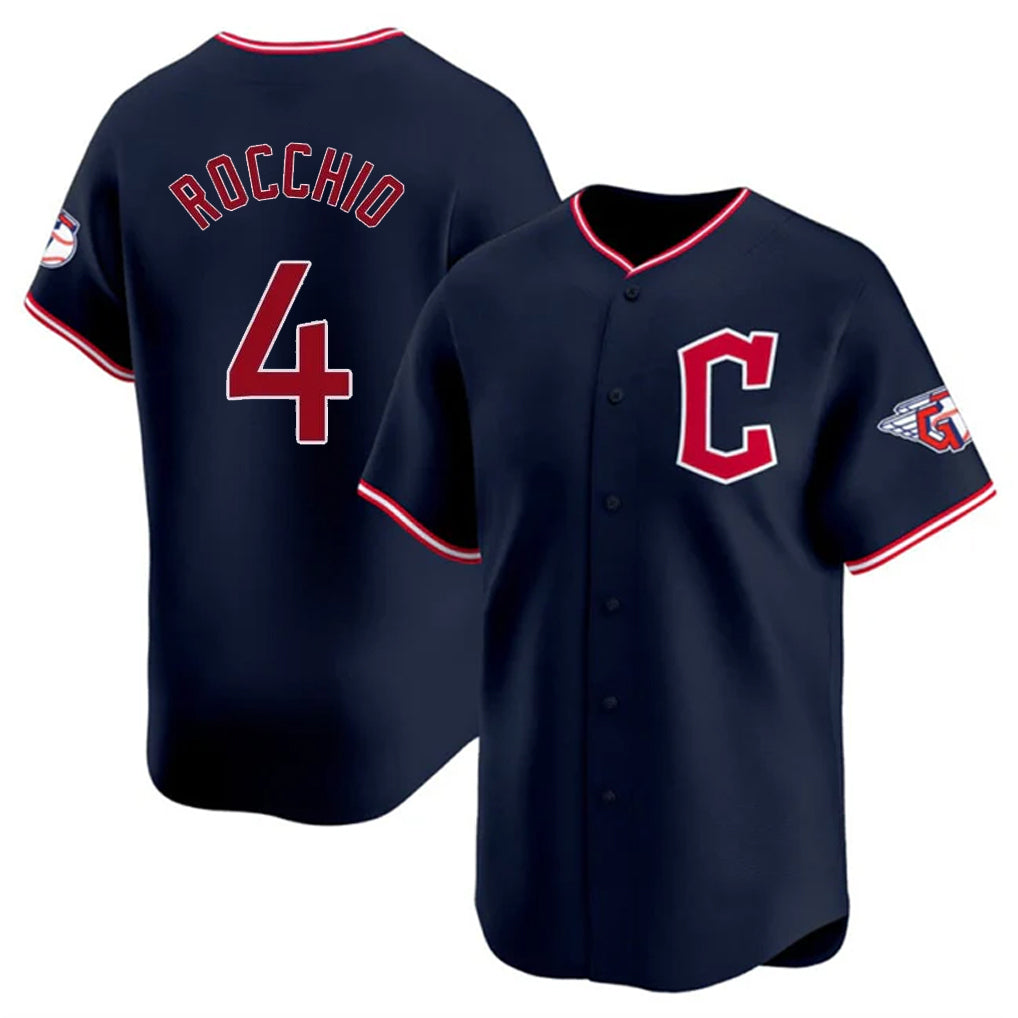 Seanshop C.Guardians #4 Brayan Rocchio Player Navy Limited Home Stitched Jerseys