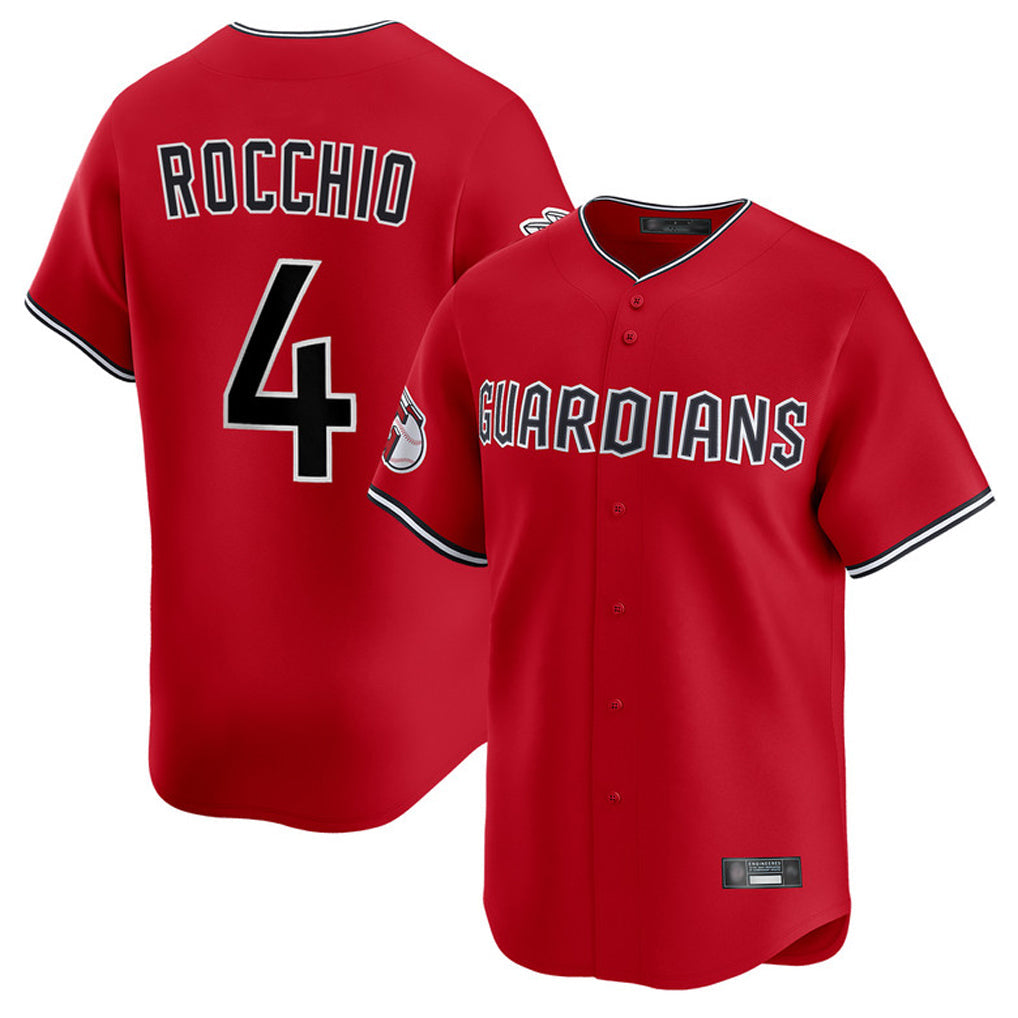 Seanshop C.Guardians #4 Brayan Rocchio Player Red Limited Home Stitched Jerseys