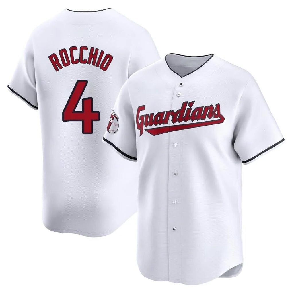 Seanshop C.Guardians #4 Brayan Rocchio Player White Limited Home Stitched Jerseys