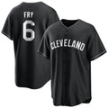 Seanshop C.Guardians #6 David Fry Player Black Home Game Stitched Jerseys