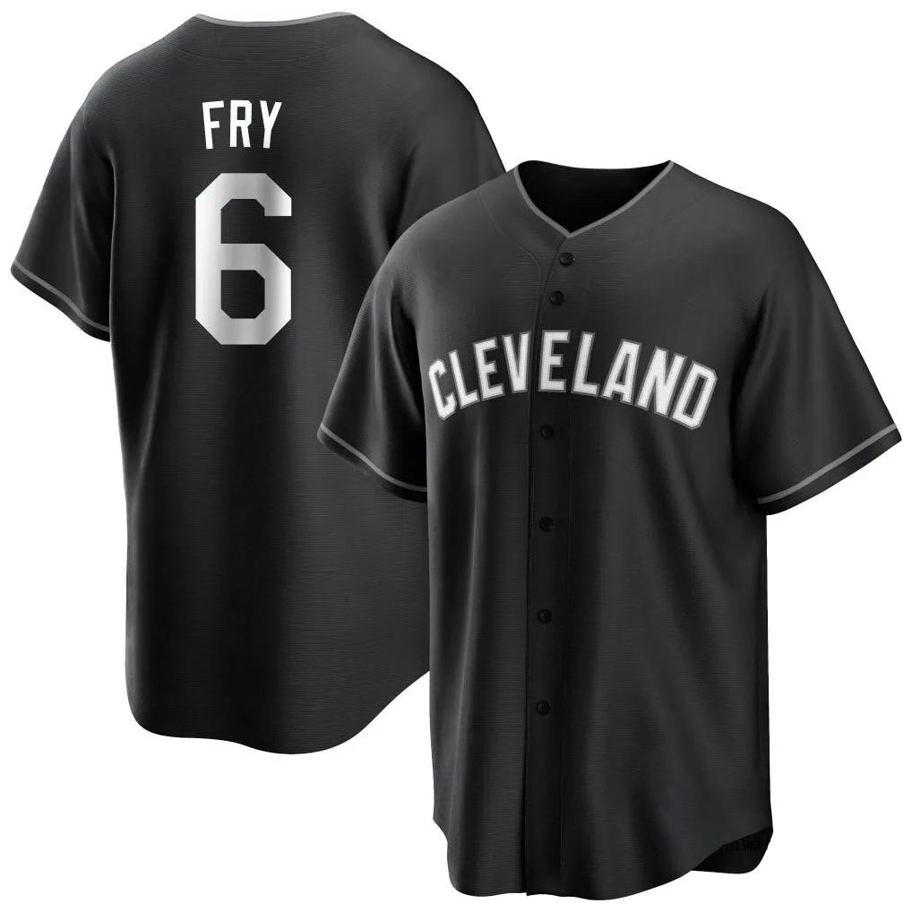 Seanshop C.Guardians #6 David Fry Player Black Home Game Stitched Jerseys