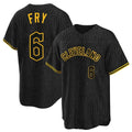 Seanshop C.Guardians #6 David Fry Player Black Snake Skin City Home Game Stitched Jerseys