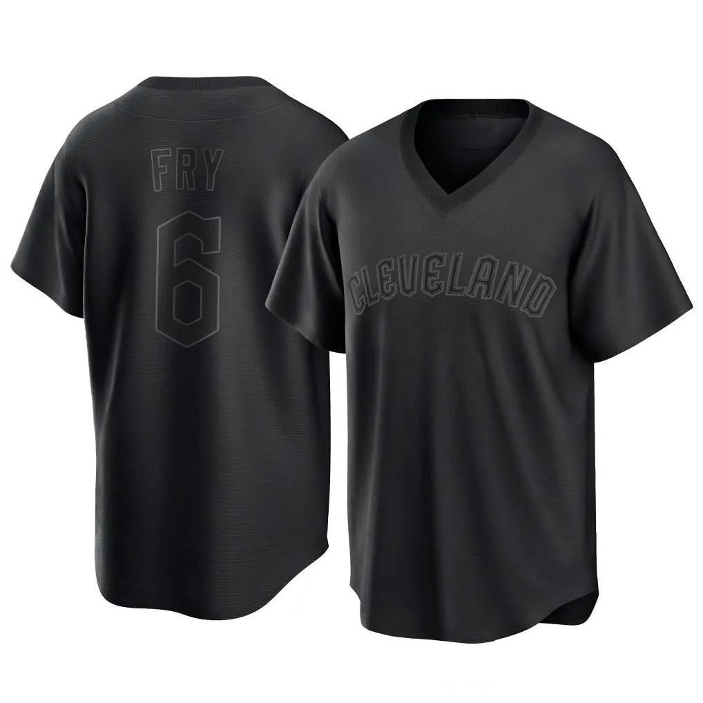 Seanshop C.Guardians #6 David Fry Player Black T-shirt Home Game Stitched Jerseys