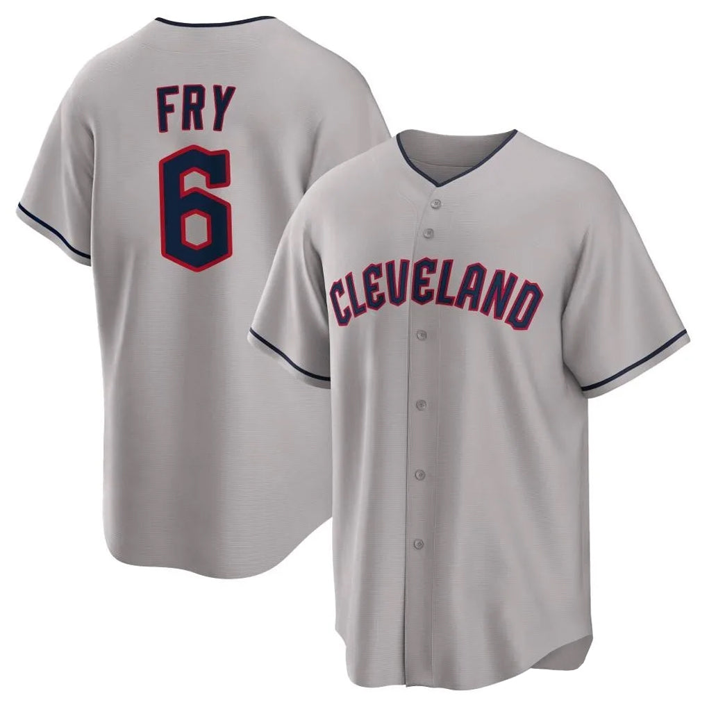 Seanshop C.Guardians #6 David Fry Player Gray Game Home Stitched Jerseys
