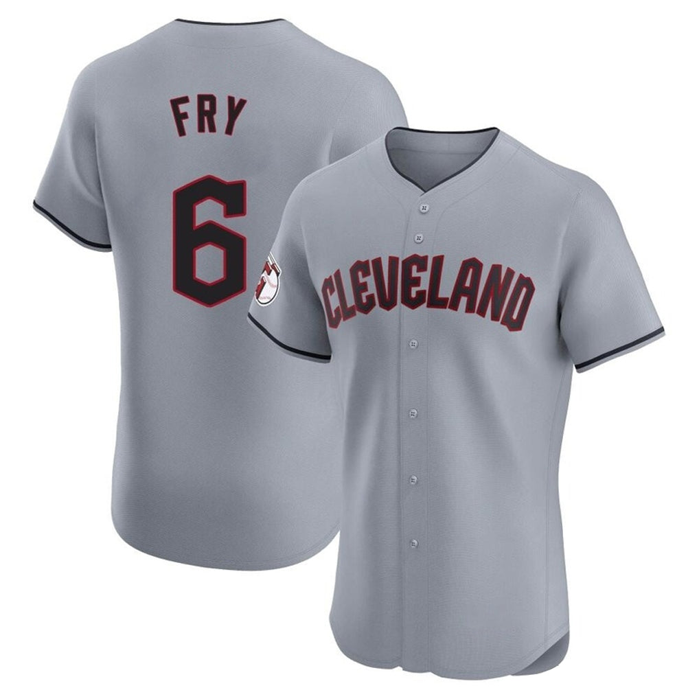 Seanshop C.Guardians #6 David Fry Player Gray Road Limited Elite Home Stitched Jerseys