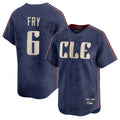 Seanshop C.Guardians #6 David Fry Player Navy City Connect Limited Home Stitched Jerseys