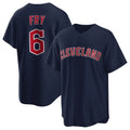 Seanshop C.Guardians #6 David Fry Player Navy Game Home Stitched Jerseys
