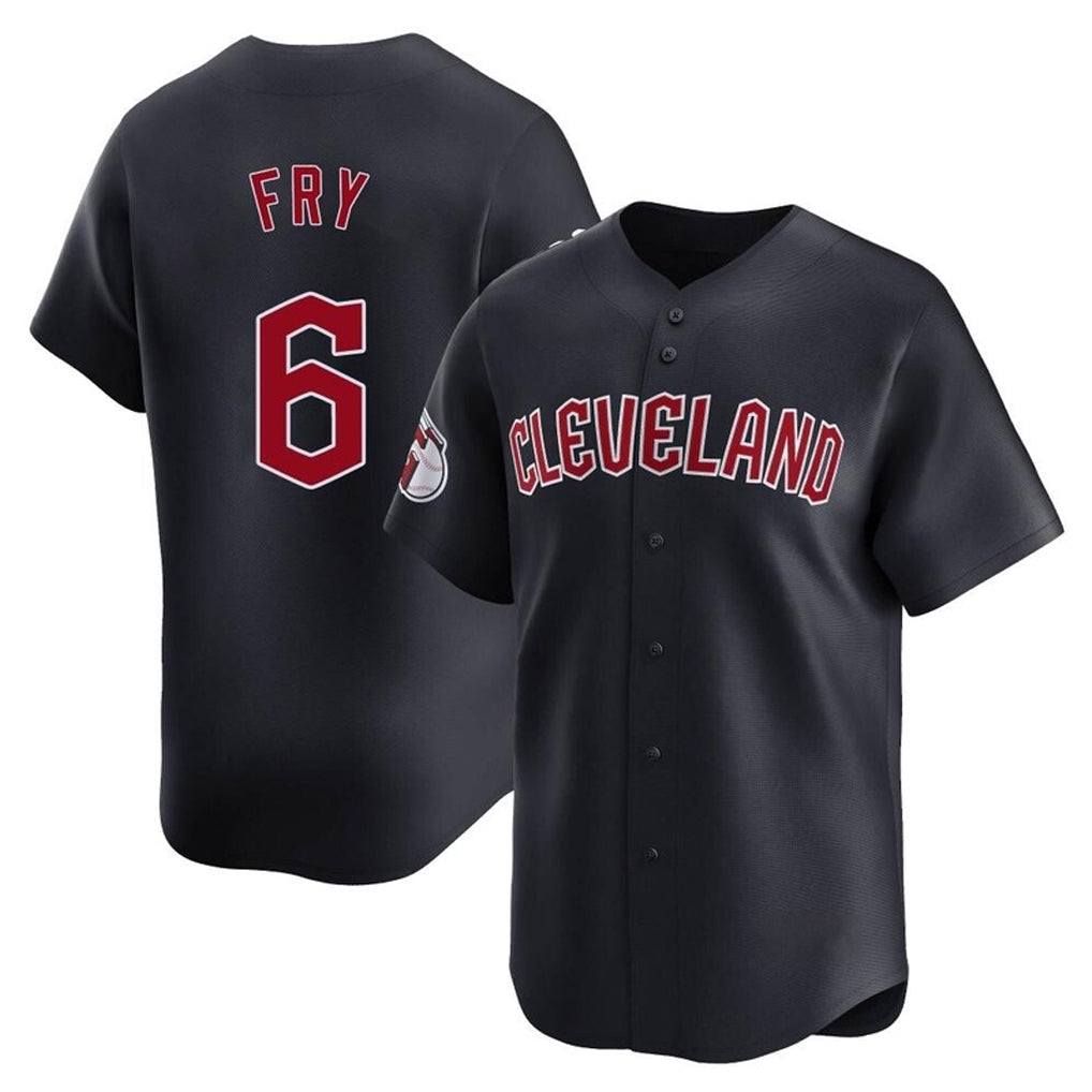 Seanshop C.Guardians #6 David Fry Player Navy Limited Home Game Stitched Jerseys