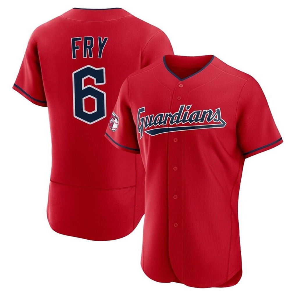 Seanshop C.Guardians #6 David Fry Player Red Limited Elite Home Stitched Jerseys
