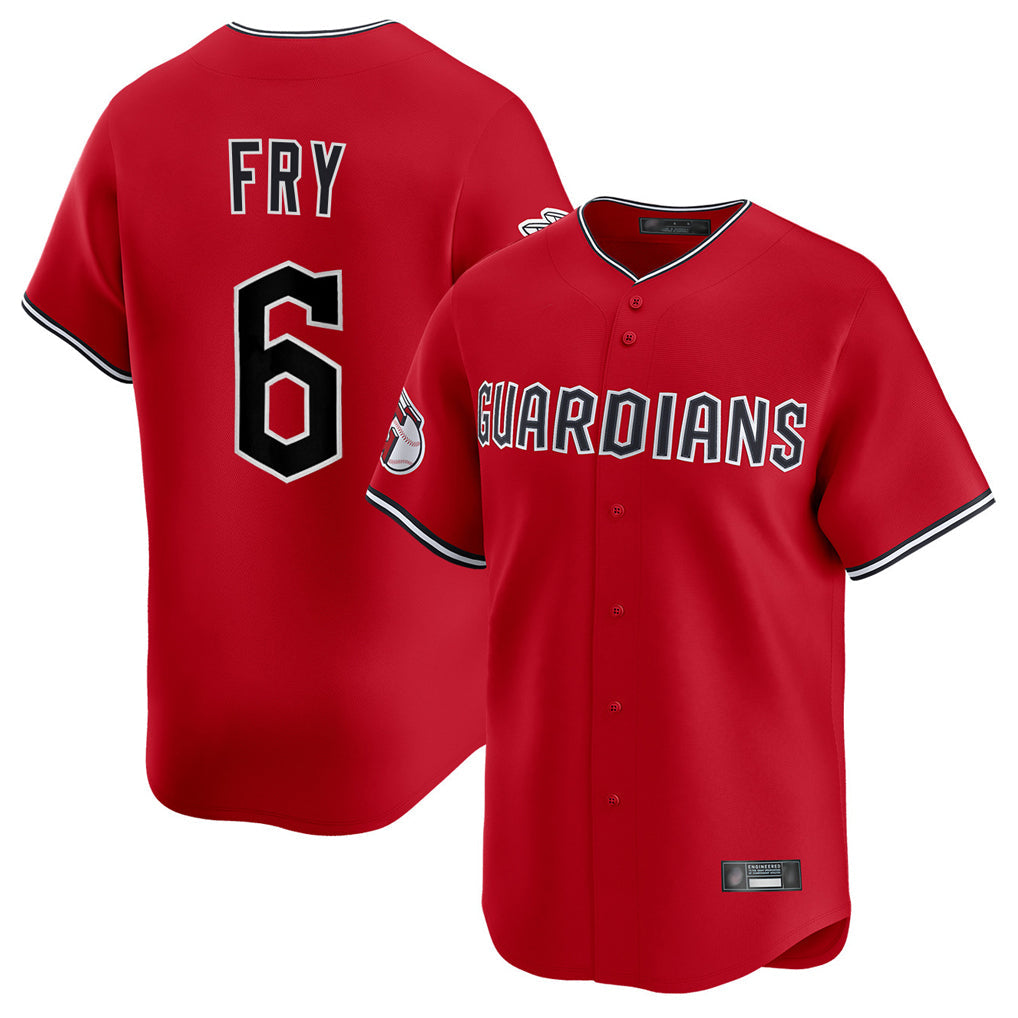 Seanshop C.Guardians #6 David Fry Player Red Limited Home Stitched Jerseys