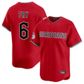 Seanshop C.Guardians #6 David Fry Player Red Limited Home Stitched Jerseys