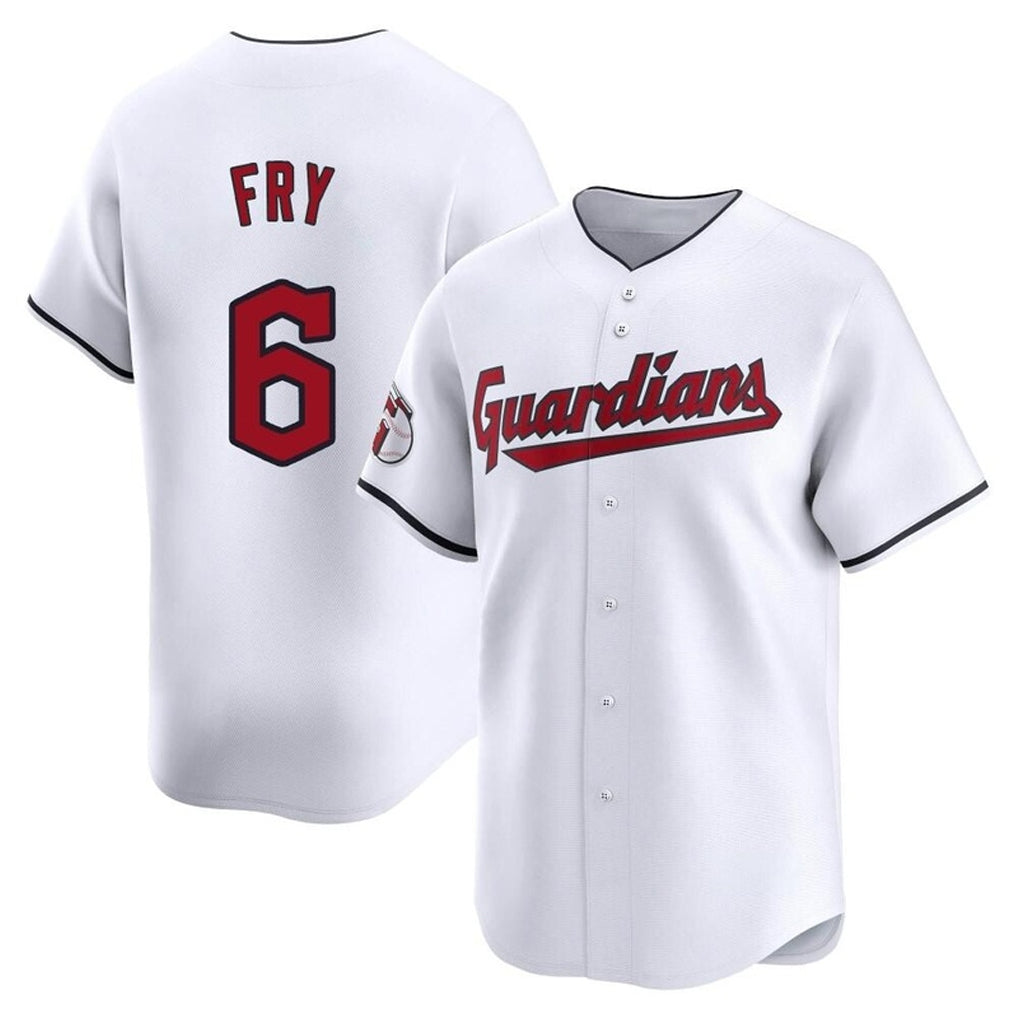 Seanshop C.Guardians #6 David Fry Player White Limited Home Stitched Jerseys