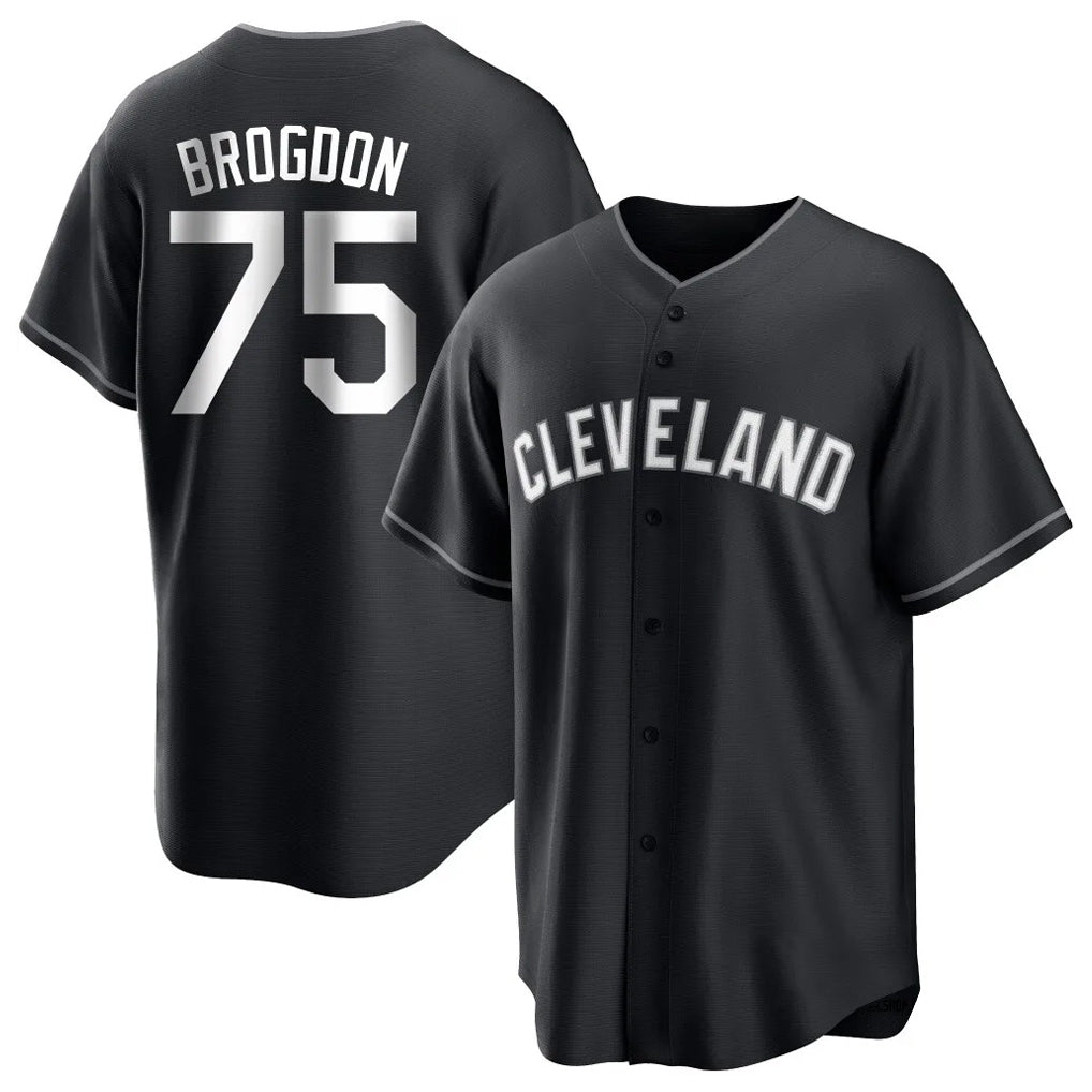 Seanshop C.Guardians #75 Connor Brogdon Player Black Home Game Stitched Jerseys