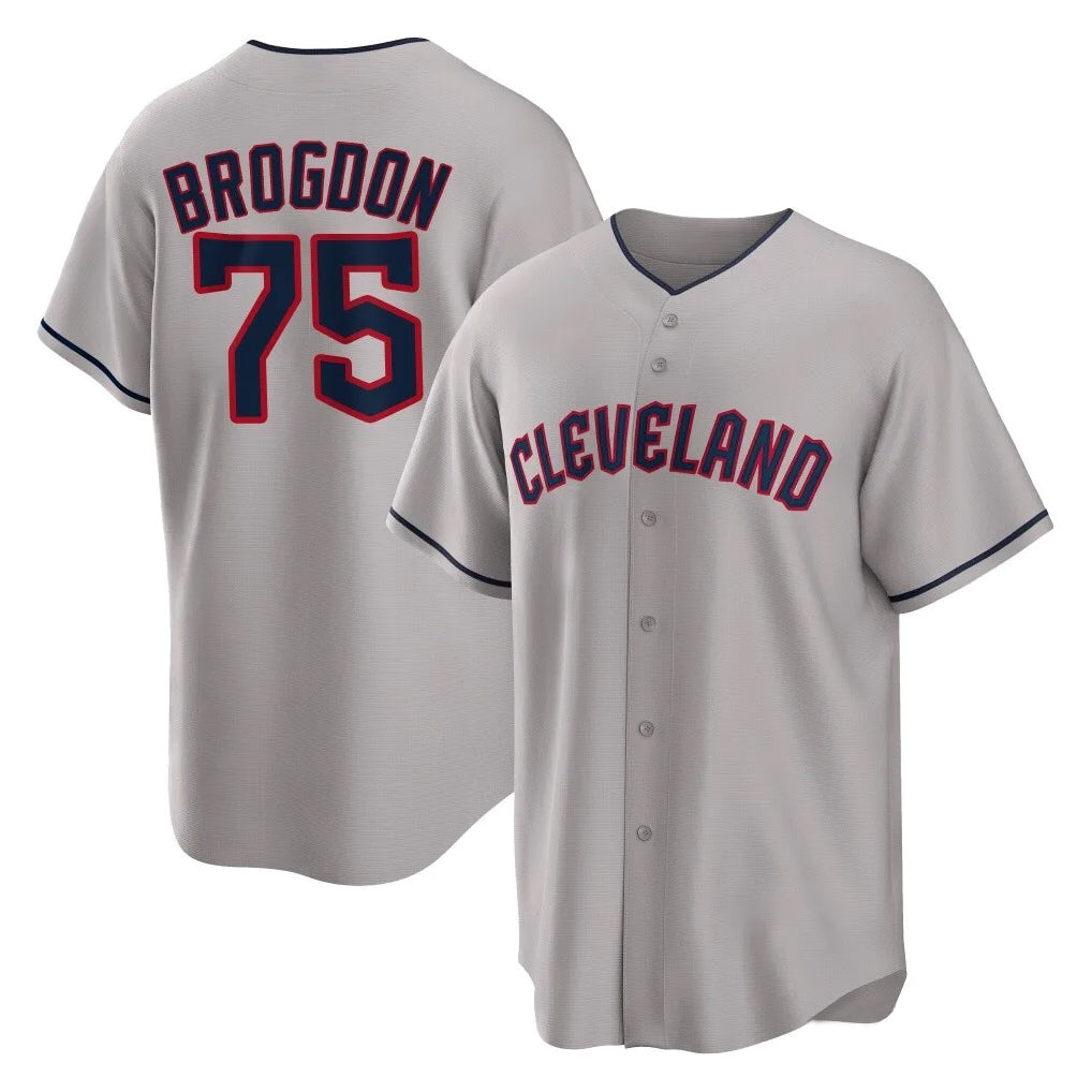 Seanshop C.Guardians #75 Connor Brogdon Player Gray Game Home Stitched Jerseys
