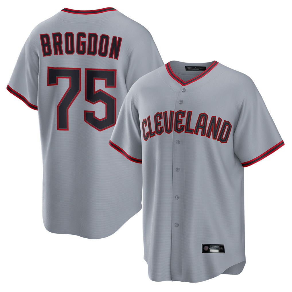 Seanshop C.Guardians #75 Connor Brogdon Player Gray Home Game Stitched Jerseys