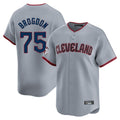 Seanshop C.Guardians #75 Connor Brogdon Player Gray Road Limited Home Game Stitched Jerseys