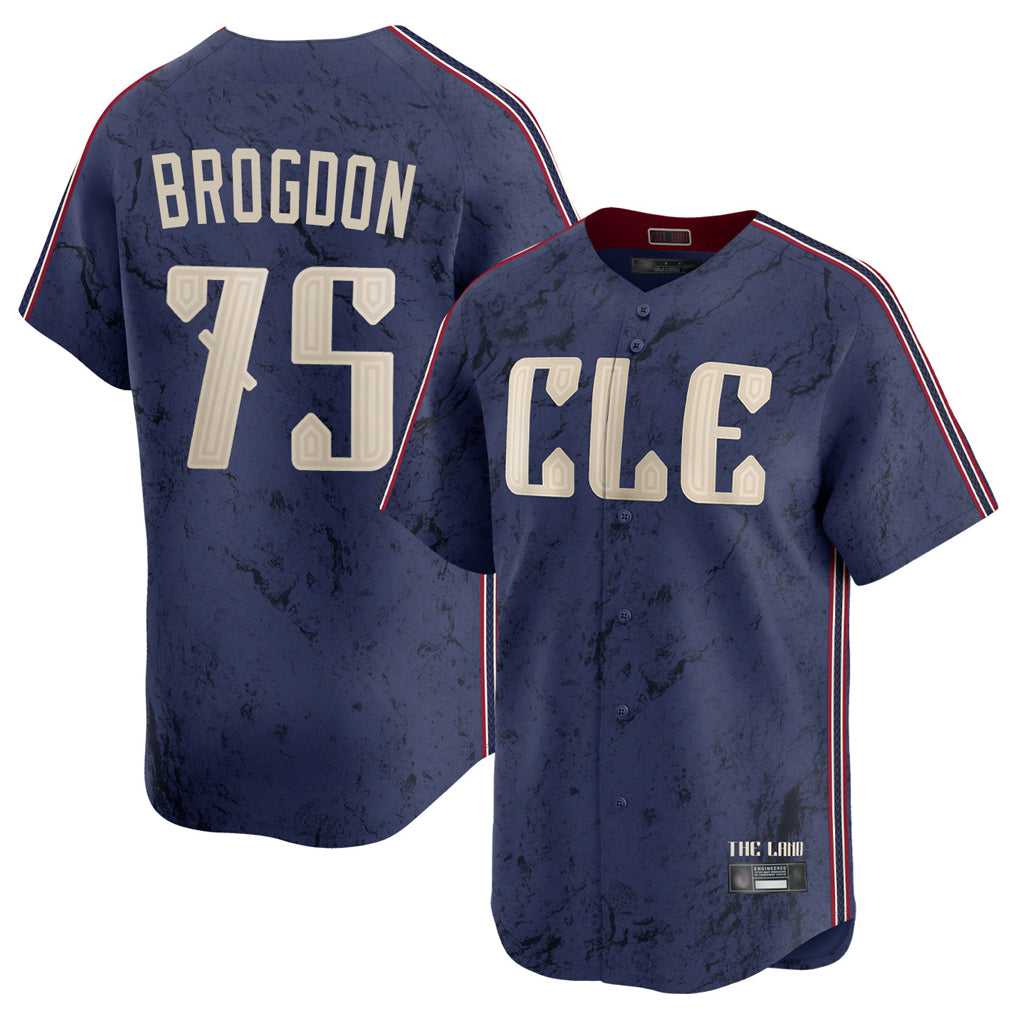 Seanshop C.Guardians #75 Connor Brogdon Player Navy City Connect Limited Home Stitched Jerseys